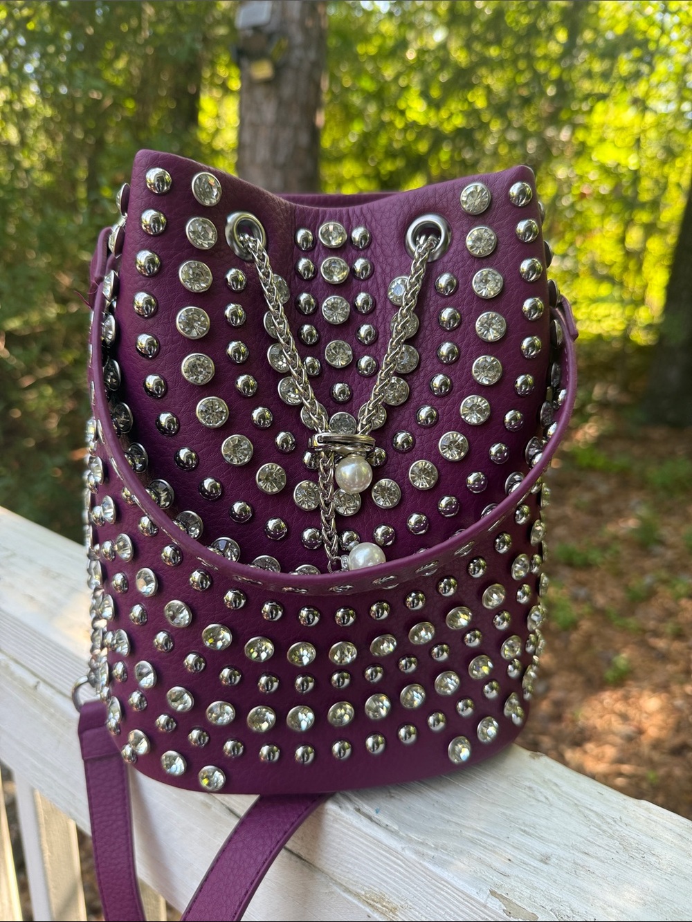 Purple Rhinestone Bag - Picture 3 of 5
